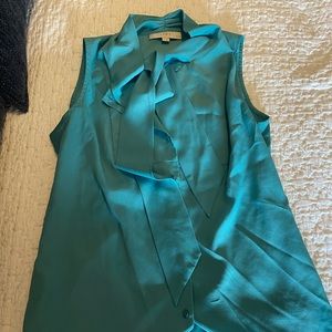 Tie neck button up tanks